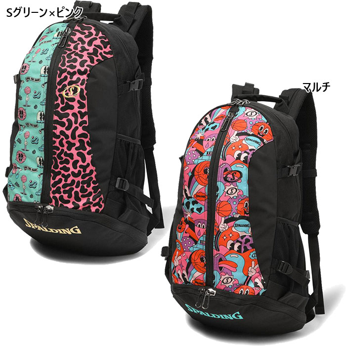 32L スポルディング メンズ レディース ケイジャー イェイェ・ウェラー カラー ザ コート CAGER リュックサック バックパック バスケットボールバッグ グリーン 緑 送料無料 SPALDING