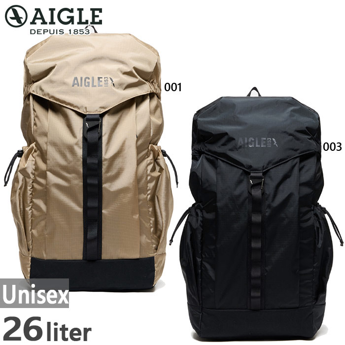 26L エーグル メンズ レディース 撥水 アーバン バックパック リュックサック デイパック バッグ 鞄 レインカバー付き アウトドア ブラック 黒 ベージュ 送料無料 AIGLE ZNHBR89｜スポーツゴリラ