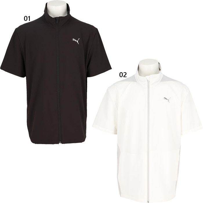プーマ メンズ プーマフレックス PUMA FLEX ウーブン SS JKT フィットネス トレーニングウェア トップス 半袖 ホワイト 白 ブラック 黒 送料無料 PUMA 528807