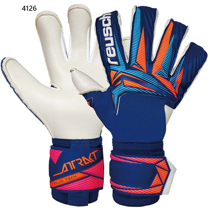 ロイシュ メンズ レディース アトラクト デュオ エボリューション サッカー ゴールキーパーグローブ GK手袋 ブルー 青 送料無料 reusch 5670055|スポーツゴリラ