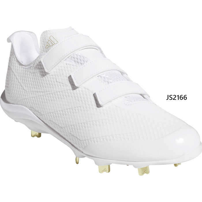 アディダス メンズ アディゼロ エレクトリック Adizero Electric JP VELCRO 野球シューズ スパイク ベルクロ マジックテープ 高校野球対応 ホワイト 白 送料無料 adidas JS2166|スポーツゴリラ
