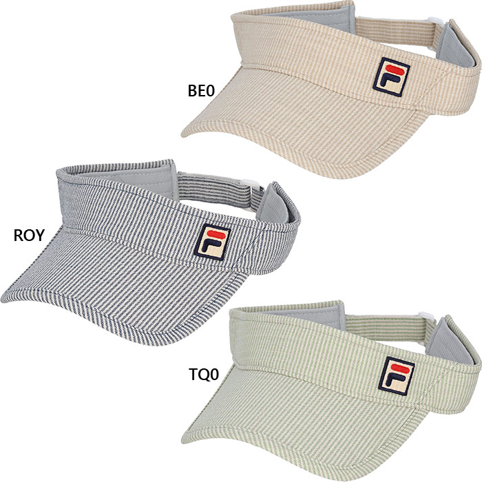 フィラ レディース サンバイザー テニス用品 帽子 ブルー 青 ベージュ 送料無料 FILA CZ6SGW067