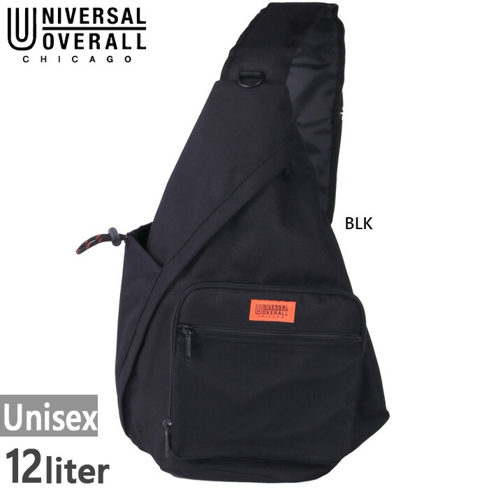 【6月中旬入荷取って置く商いもの】 12L ユニバーサル大層らしい櫂 メンズ レディース ワンショルダーボディワラバッグ ショルダーバッグ 肩かけ 鞄 アウトドア 通学 黒いこと 黒 貨物輸送無料 UNIVERSAL OVERALL