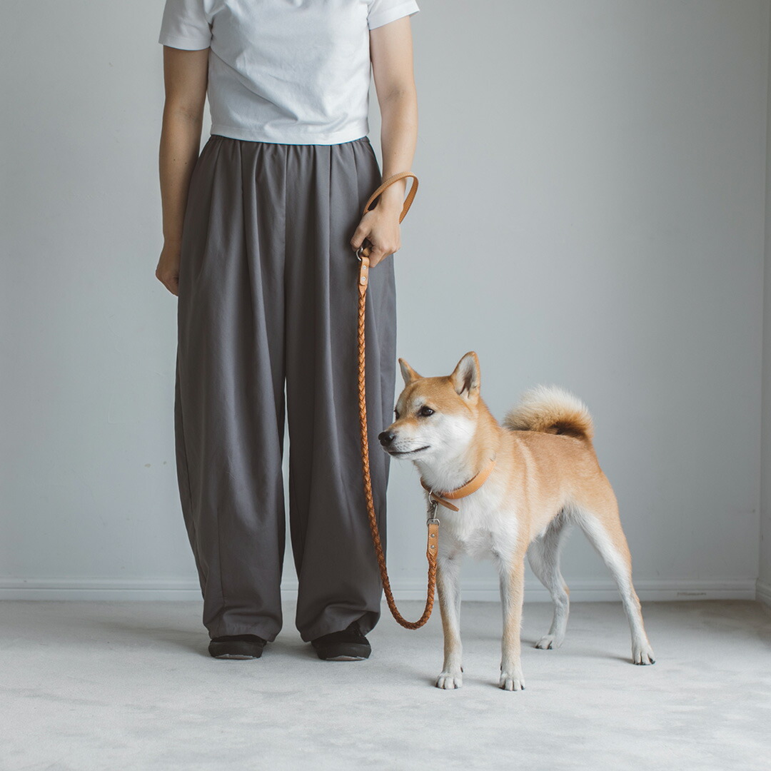 犬用　リード＆ハーネス　　ヌメ革ハーフマルチカラー ヌメ革ハーフマルチカラー リード＆ハーネス2点SET❗️ | iichico