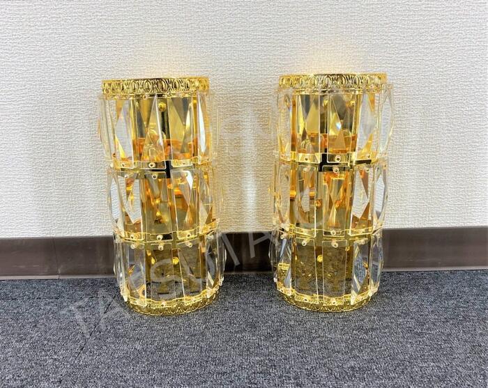 楽天市場】壁掛 シャンデリア 2個セット BA15S口金仕様 フルゴールド