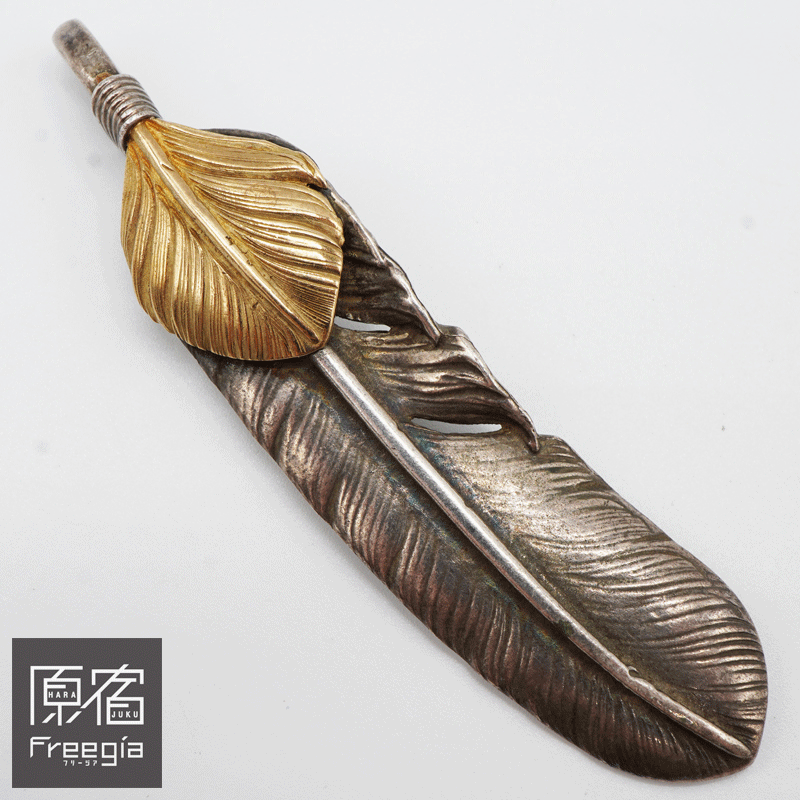 d*9様 ゴローズ 金ハートフルフェザー左向き d*9様 ゴローズ 金