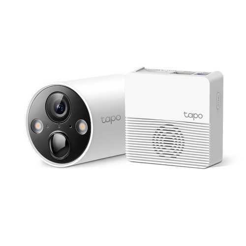 TP-Link フルワイヤレス ネットワークカメラ 屋外 ペット 防犯 2K QHD 照明 ライト 搭載 音声通話可能 ハブ搭載 メーカー保証1年 カメラｘ1+ハブ1セット IP65準拠 Tapo C420S1
