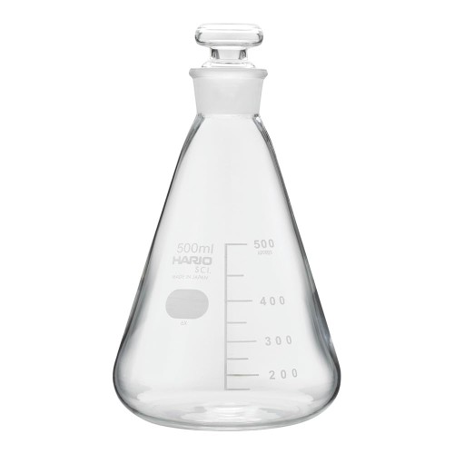 HARIO 共栓三角フラスコ500ml(TS27) TSF-500-SCI