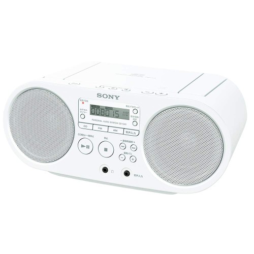ソニー AUX CDラジオ受信機 ZS-S40 : FM/AM/広広としたFM相応う 白いこと ZS-S40 W