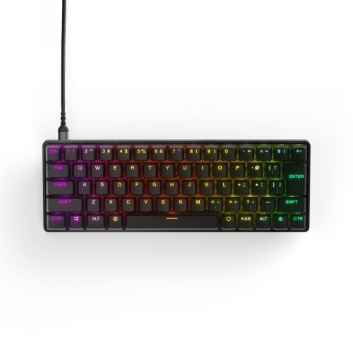 SteelSeries ラピッド銃の引き金 積み上げる ゲーミングキーボード ミニサイズ Apex Pro Mini JP 有線 日本語申し合わせ OmniPoint取り替えっこ 2ーインチー1動き手当たり 積み上げる 64825 黒いこと