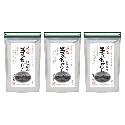 久原本家 減塩 茅乃舎だし 8g×27袋入 3個パック 和風だし 焼あご入り だしパック 出汁 博多 国産原料使用