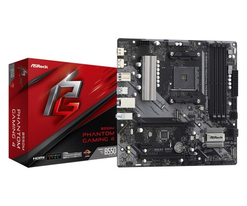 ASRock AMD Ryzen5000シリーズ(Soket AM4)対応 B550チップセット搭載 MicroATX マザーボード国内B550M Phantom Gaming 4