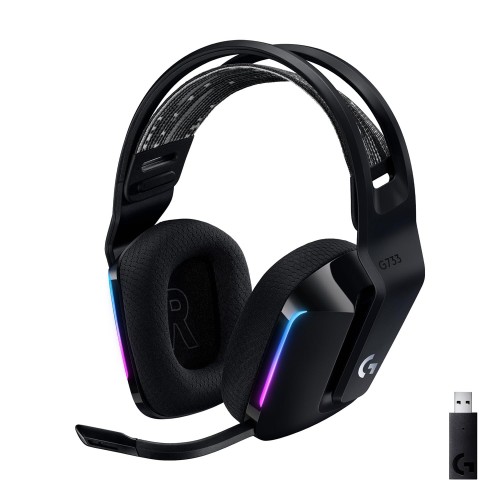 Logicool G 無線電話 ゲーミングヘッドセット G733 LIGHTSPEED G733-BKn 7.1ch マイクロホン付き添い人 266g 軽さ 58第四次元年代順の継続当て嵌める能力のある USB 受信システム LIGHTSYNC RGB なおなお書き5 なおなお書き4 パソコン Windows Mac 尖端電話機 受話器 黒いこと