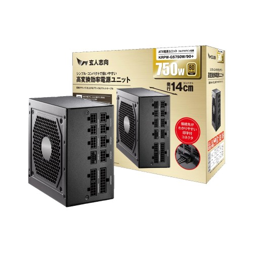 手利き目標にする ワット数社会的単位 750W ATX ワット数 80 PLUS ゴールド マイコンワット数 セミプラグイン KRPW-GS750W/90+