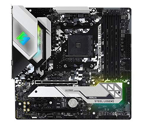 ASRock AMD Ryzen 5000つづき物 (Soket AM4)相応う B550手当て仕掛ける積み上げる Micro ATX お母さんゲーム盤 国内B550M Steel Legend