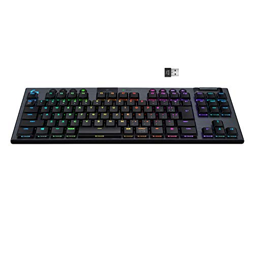 Logicool G ロジクール G ゲーミングキーボード テンキー受け答え 無線電話 G913 TKL 薄型 GL取り替えっこ 直線的 静音 日本語取り合わせ LIGHTSPEED 無線電話 Bluetooth 繋ぎ合わせる相応う LIGHTSYNC RGB G913-TKL-LNBK