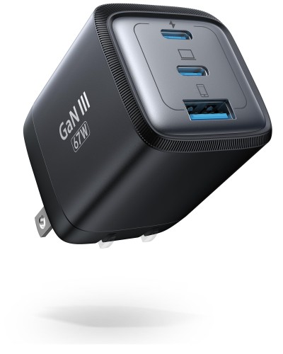 67W 充電器 type-c usb 安全で超低温 火花なし 世界最小クラス 折り畳み式 88g超軽量 急速充電器 GaNIII技術 pd 充 電器 iphone 3ポート 三台同時充 電 タイプc 充 電器 PSE認証済み スマホ 出張・旅行PD3.0/QC3.0/PPS/SCP規格/MacBook/タブレットPC用/ノートpc/iPad/iPhone1