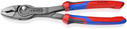 クニペックス KNIPEX ツイングリップ スリップジョイントプライヤー 開口幅調整可能 ネジ外し 摩耗したボルト ナットなどあらゆるものをしかっかり掴める コンフォートハンドル 250mm 台紙付き 8202-250SB