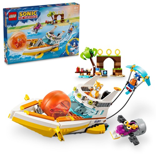 レゴ(LEGO) ソニック・ザ・ヘッジホッグ:テイルズアドベンチャーボートインタラクティブ遊び道具精神的な統合仕掛ける、ソニック文字記号とお水スキーの板付き添い人映像媒体取り組み遊び道具、8歳以上のお坊っちゃんと御姉さんへのゲーマーギフト 76997