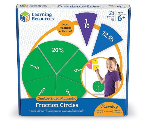 ラーニング リソーシーズ Double-Sided Magnetic Fraction Circles 分数学習 マグネット式 円 LER 1616