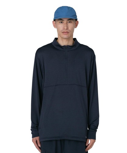 [スノーピーク] Breathable Dry Grid Half Zip Pullover size SNAVYSW-25SU009フェス キャンプ アウトドア