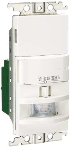 パナソニック(Panasonic) 熱線検出器付自動小銃取り替えっこ 壁滑りだし 全ての存在続きもの 広広とした21 2線式・片切 LED専用 (明るさセンサ・手動取り替えっこ付) 白いこと WTK1511W