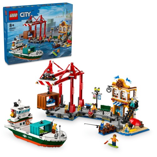 レゴ(LEGO) シティ レゴシティの波戸場と積貨委託貨物船 手あそび 手あそび 生まれ落ちる日 差し上げ物 立ちはだかる お坊っちゃん お嬢さん ちびっ子 8歳 9歳 10歳 小学生 街づくり 60422