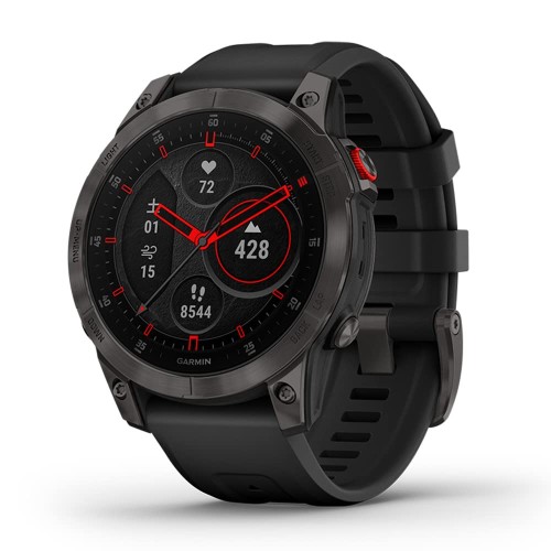 GARMIN(ガーミン) epix Sapphire Carbon Gray DLC Ti/Black AMOLED見せびらかす積み上げる マルチ運動競技GPS御覧になる Android/iOS相応う 日本 小