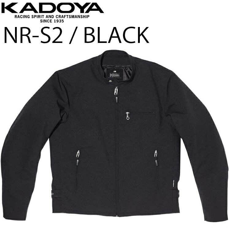 KADOYA カドヤ ファブリックジャケット NR-S2 / BLACK オールシーズン対応ライダースジャケット 対応