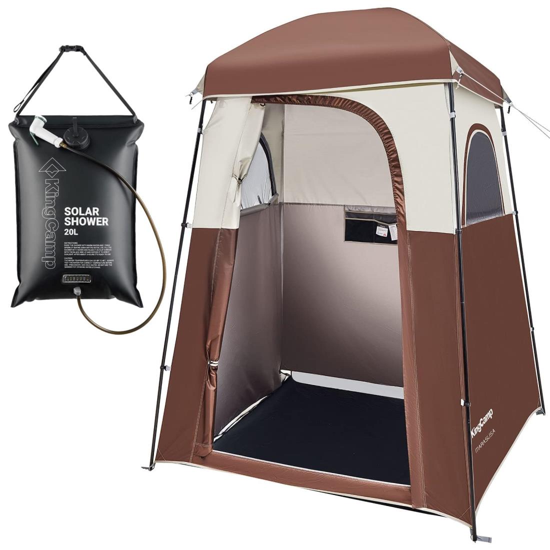 KingCamp 召し替え円蓋 非常用室内用便器 円蓋 飾り気の無いシャワー御部屋 飾り気の無い室内用便器 更衣室 砂浜円蓋 非公式円蓋 アウトドアトイレテント 防災 とり備える飾り気の無い 持っていく助けになる 納める袋付き添い人 (（大型単室) 珈琲)