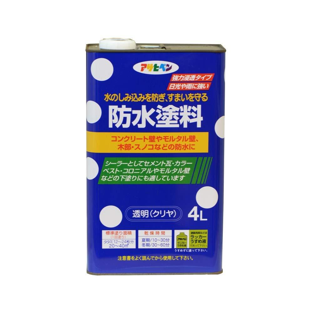 アサヒペン 絵の具 絵の具 雨合羽絵の具 4L 澄み切った 読みやすい 油性 雨合羽絵の具 豪然たる鳴りわたる ツヤあり 1回ペンキ塗り 外壁 日本製