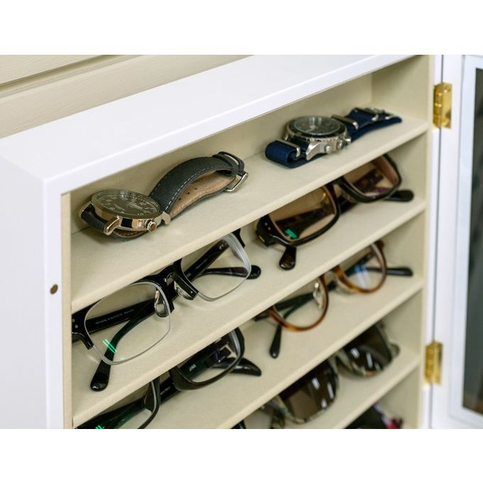 最適な材料 楽天市場 メガネコレクションケース 大 ホワイト 家具 インテリア フリーシュ 絶対一番安い Advance Com Ec