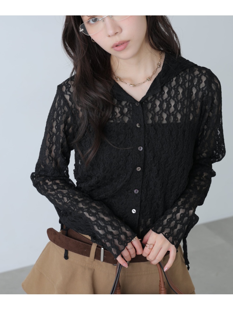 サイドドロストレースフーディー FREE'S MART フリーズ マート トップス カットソー・Tシャツ ホワイト ブラック【先行予約】*【送料無料】[ Fashion]