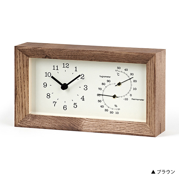 【楽天市場】【8/1 エントリーで最大+5倍】置き時計 温湿度計 時計 レムノス Lemnos おしゃれ 木製 FRAME LC13-14
