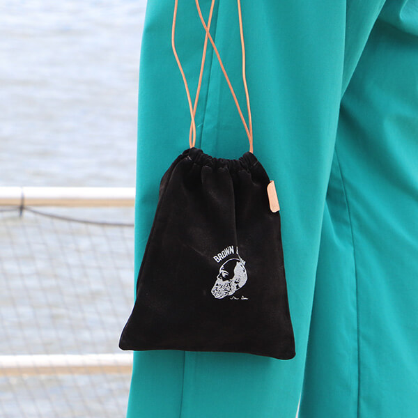赤銅色赤銅色 爪なめし革  Drawstring bag ドローストリングバッグ BBL-B158 BrownBrown 一般受け 度合い メンズ 成人男性用 今めかしい 退位祝賀会 父の日 差し上げ物 差し上げ物 送別会 プチギフト 差し上げ物 彼 仲よし