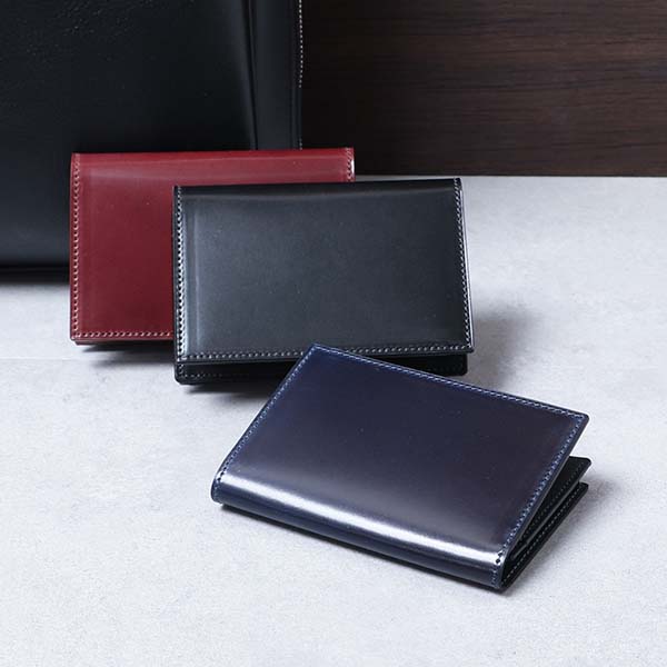 博庵 コードバン 名刺入れ HIROAN 日本製 本革 馬革 大容量入る シンプル デザイン性 上品 名刺ケース カードケース ビジネス 大容量 シンプル おしゃれ 誕生日 就職祝い 転職祝い 男性 彼氏 旦那 プレゼント 記念日 ギフト｜フリースピリッツ支店