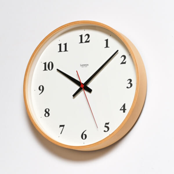 柱時計 レムノス Plywood clock 合わせ板 時辰儀 電磁波時辰儀 飾りもの時辰儀 LC02-22W 小型 Lemnos 今めかしい 今めかしい 北欧 住まい用 工作祝 一緒になる祝 熨斗相応う 祝い事 分かりやすい  差し上げ物