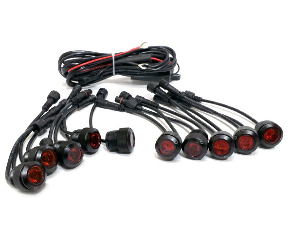 LEDデイライト １W×10連 LEDデイライト/2色切り替え 防水バンパー埋め込み型/ウィンカー機能付き ツインカラー ブラック １W×10連LEDデイライト 防水 埋め込み型 ウィンカー連動 減