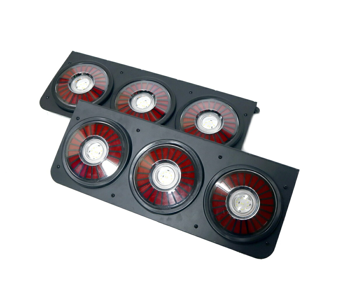 24Vトラック用テールランプ3連 LED 日野 テールランプ 3連テール 丸テール フルLED レトロ デコトラ 大型車 ブラック｜フリーステージ店