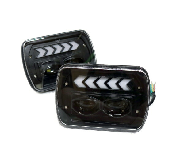 86ヘッドライト 楽天市場】LEDデイライト DRL ヘッドライト 四角ヘッドランプ