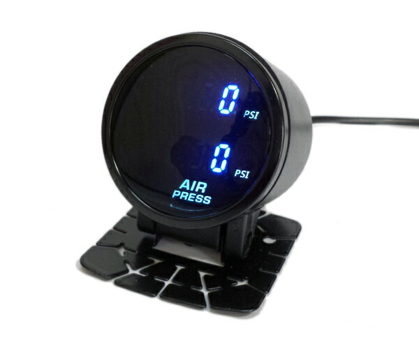 楽天市場】エアサス デジタル エアーゲージ メーター 青/ブルー 前後