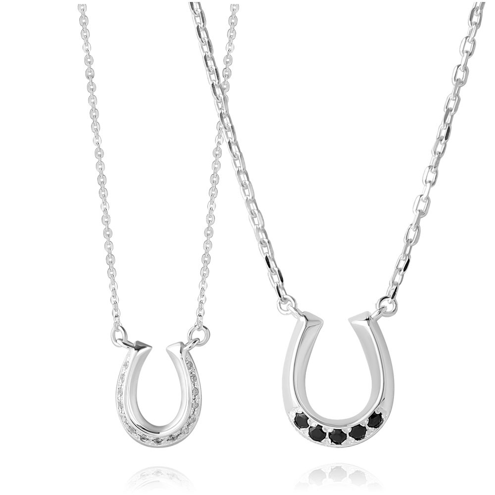 FREE STYLE 公式サイト 馬蹄・ホースシューモチーフ シルバー ペアネックレス ペアアクセサリー ペア ネックレス・ペンダント キュービックジルコニア 記念日 プレゼント ギフト FSP1029M-1029L セット シンプル フリースタイル 【送料無料】