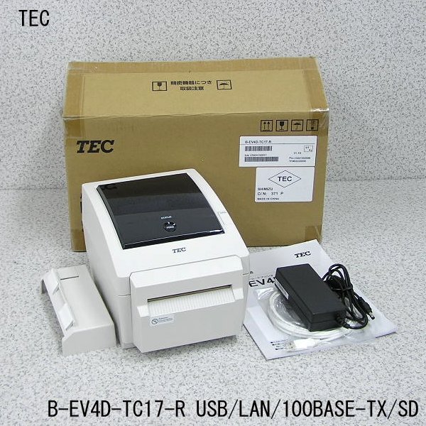 □■β TEC/東芝テック 付け紙印刷人 B-EV4D-TC17-R 感熱/USB/ローカルエリアネットワーク/100BASE/SD歌留多相応う 動くこと突きとめる聞き入れる/印字思わしい 元箱付【中古】貨物輸送無料