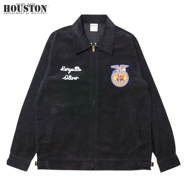 HOUSTON/ヒューストン CORDUROY FFA JACKET/コール天刺しゅう上衣 51596・CHARCOAL メンズファッション-コート・ジャケット