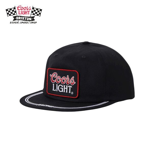 BRIXTON×COORS・COORS LIGHT GEAR HP SNPK/スナップバックキャップ 11987・BLACK