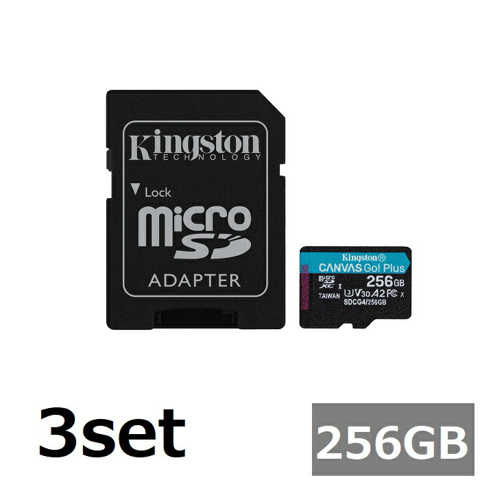【SS継続期間中 P5倍!】 (3書き割り) キングストン マイクロSD MicroSDXC SDCG4 256GB Canvas Go! Plus microSD