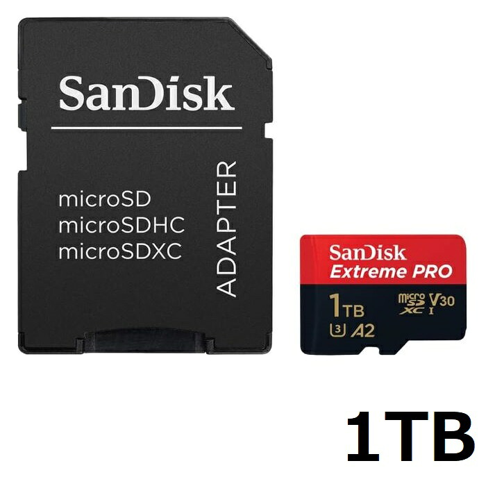 【マラソンセール中 P10倍!】 Sandisk Micro SDXC Extreme PRO 1TB SDSQXCD-1T00-GN6MA アダプター付｜freiheit店
