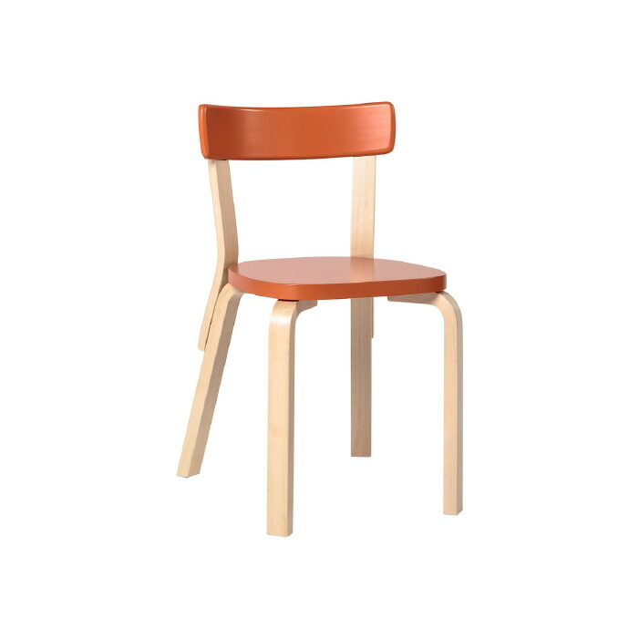 Artek CHAIR 66 チェア66 バーチ材 ナチュラルラッカー仕上げ オレンジラッカー 新生活 引っ越し 実用的 インテリア 【納期】約3～4週間（メーカー欠品時を除く）