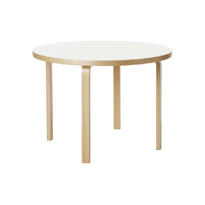 Artek 90A TABLE 90Aテーブル バーチ材 ナチュラルラッカー仕上げ ホワイトラミネート 新生活 引っ越し 実用的 インテリア 【納期】約3～4週間（メーカー欠品時を除く）｜fremtiden フラムティーデン