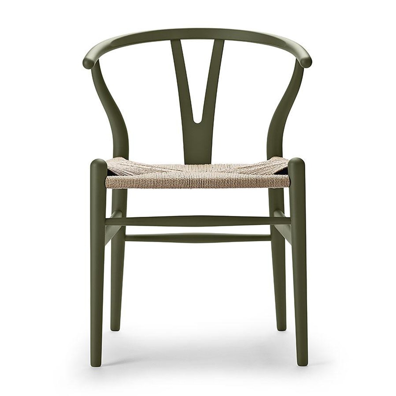 【座面高さ43cm】 Yチェア CH24 正規品 CARL HANSEN & SON（カールハンセン&サン） CH24 ビーチ材 SOFT OLIVE GREEN仕上げ ナチュラルペーパーコード SH43 傷防止フェルト付 ダイニングチェア ワイチェア 北欧 インテリア 【納期】ご注文後 約半年